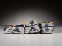 Sioux Fully Beaded Hide Moccasins