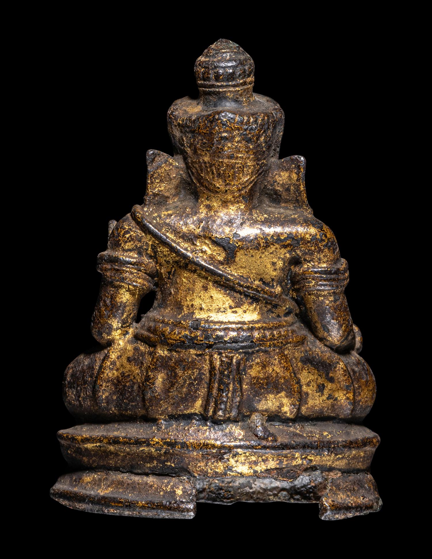 A Gilt Lacquered Bronze Figure of Ganesha, Probably Thai