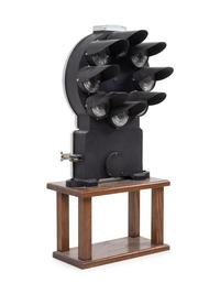 A Painted Metal Eight Light Railroad Signal Lamp