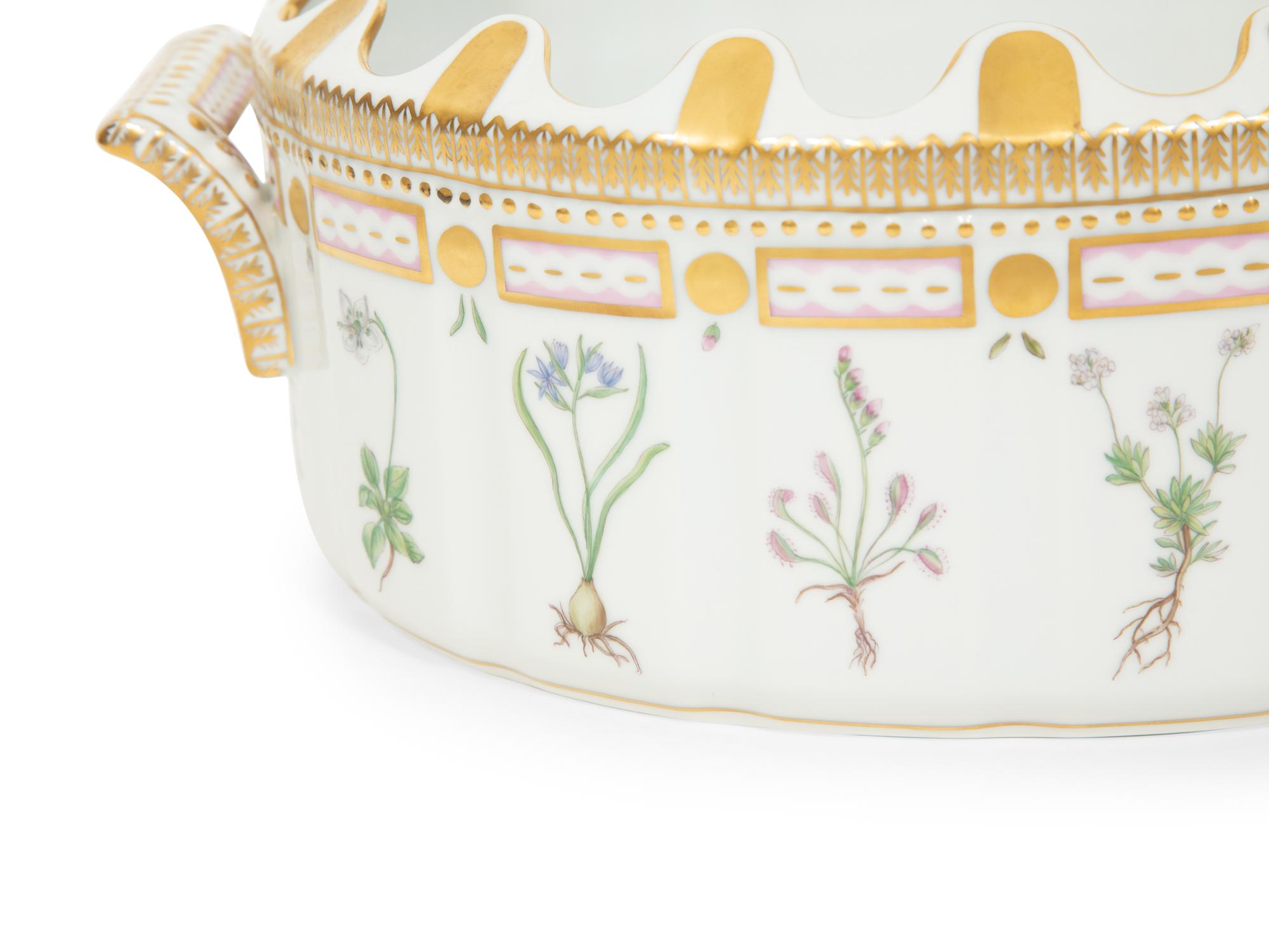 A Royal Copenhagen Flora Danica Porcelain Monteith