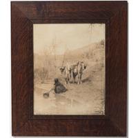 Edward Curtis Signed Platinum Photograph, Getting Water - Apache, 1903