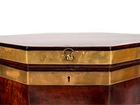 A George III Brass Banded Mahogany Cellarette