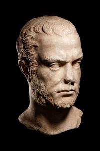 A Roman Marble Head of a Bearded Man
