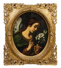 Continental School, (19th Century), Angel with Lillies