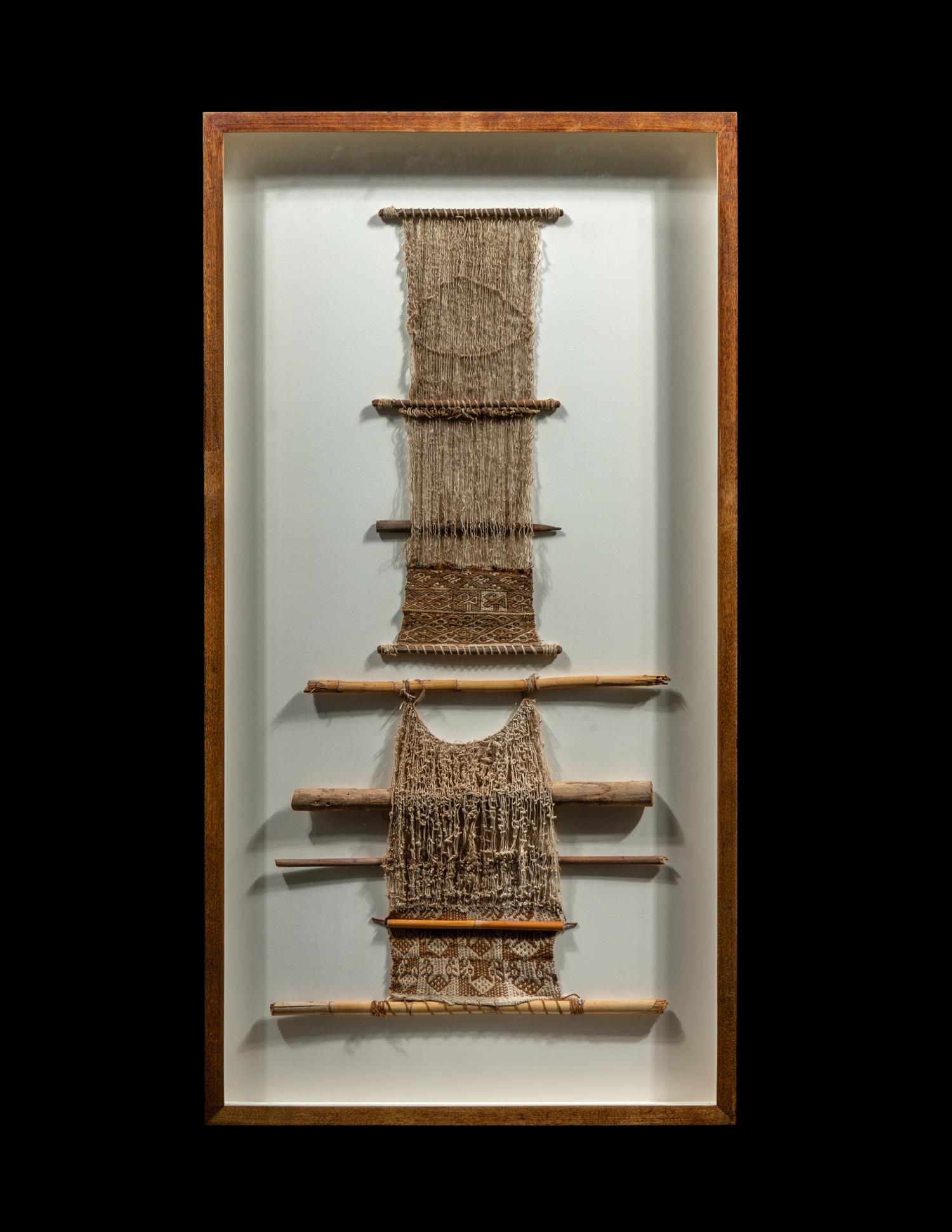 Two Framed Chancay Telars (Textile Fragments on Looms)