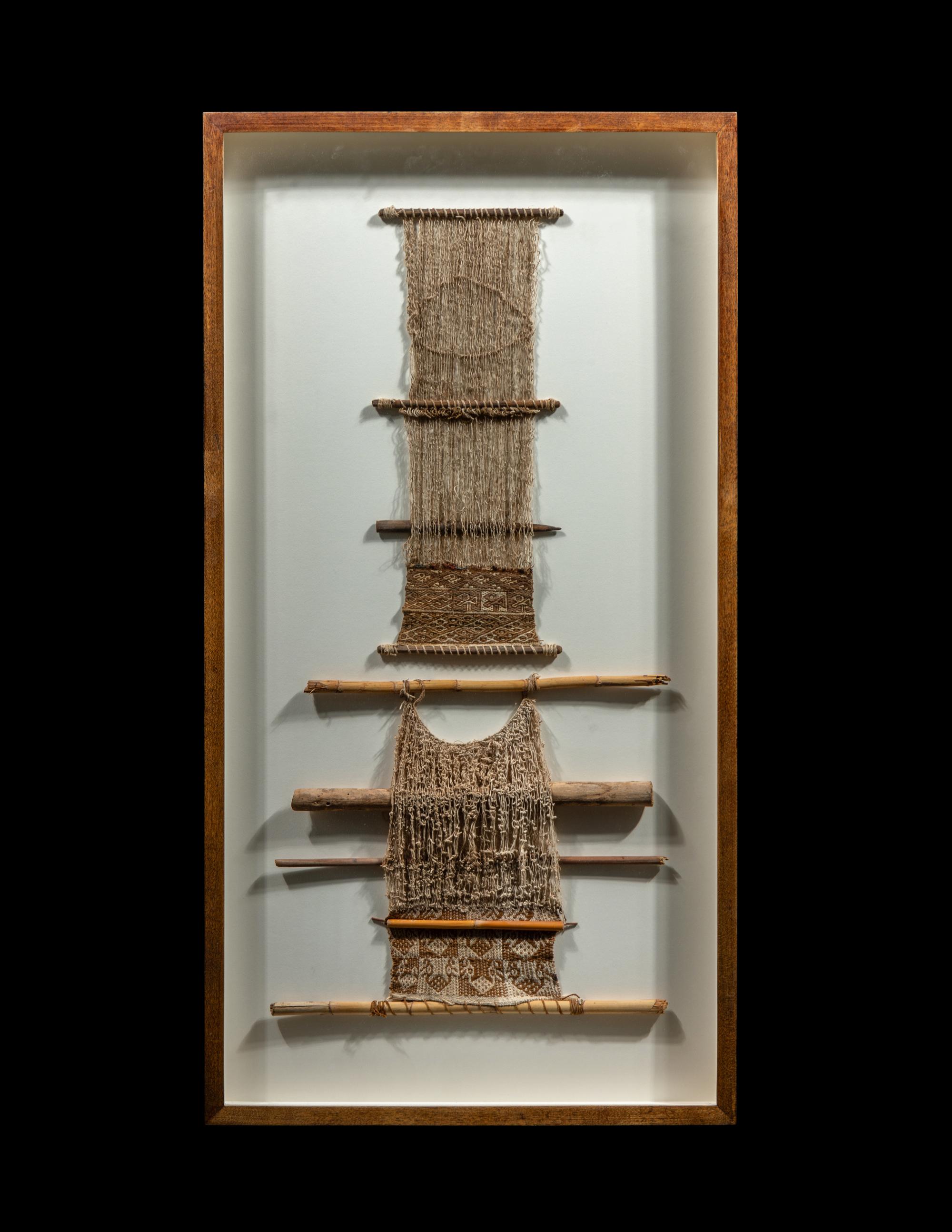 Two Framed Chancay Telars (Textile Fragments on Looms)