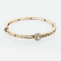 14K Yellow Gold and Diamond Bracelet and Earrings