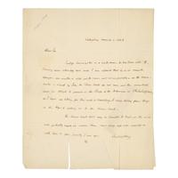 [Americana] King, Rufus. Autograph letter, signed