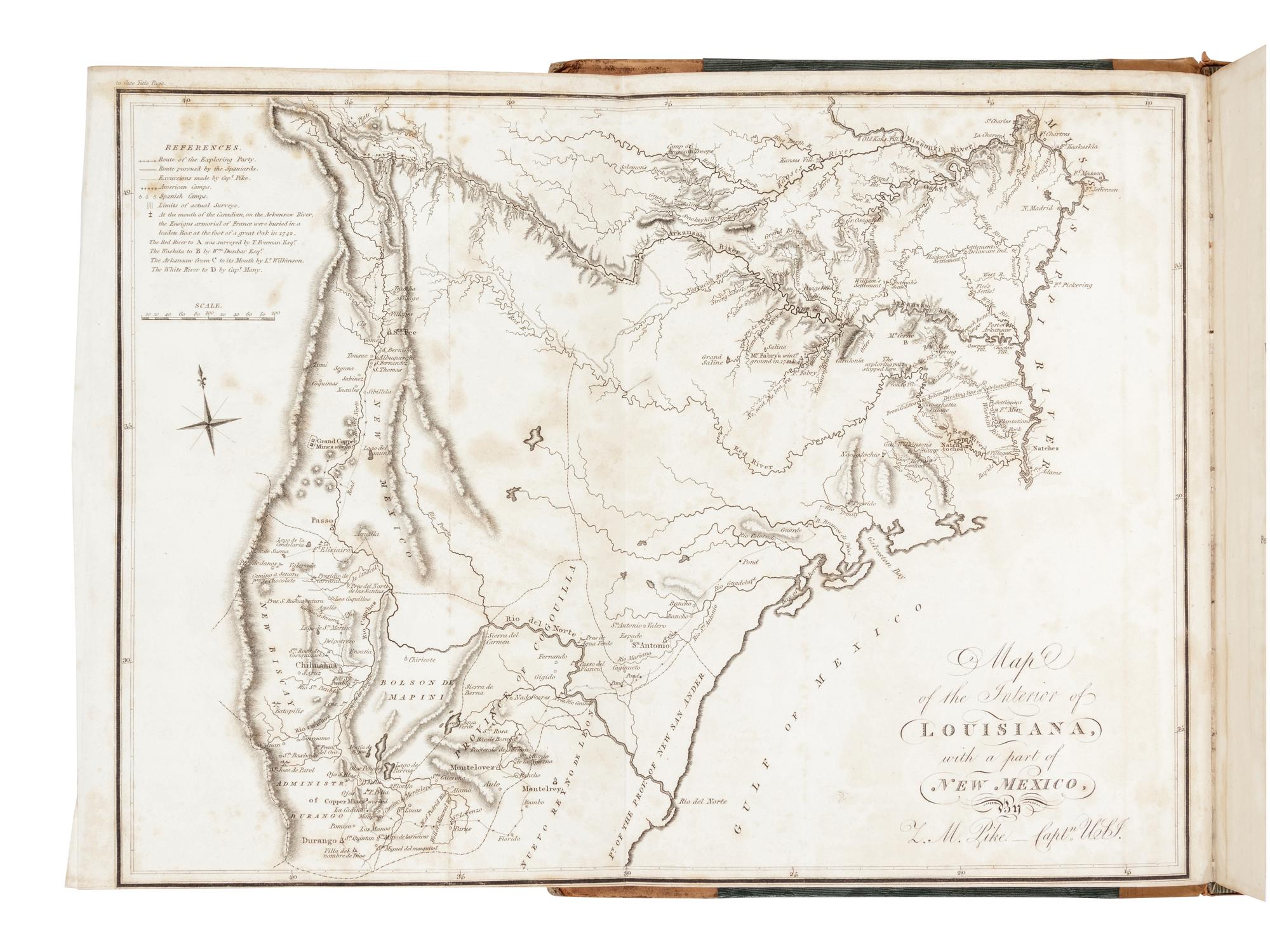 PIKE, Zebulon Montgomery (1779-1813). Exploratory Travels through the Western Territories of North America . London: Longman, Hurst, Rees, Orme and Brown, 1811.
