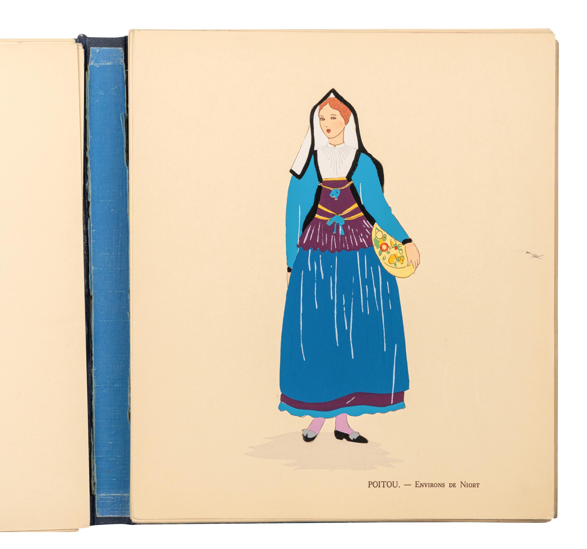 [FRENCH COSTUME]. A group of 6 works, comprising: