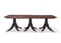 A Regency three-part mahogany dining table, circa 1820