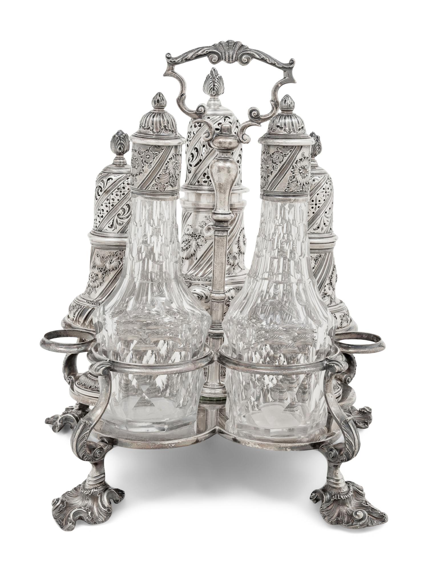A George II Silver Cruet Stand