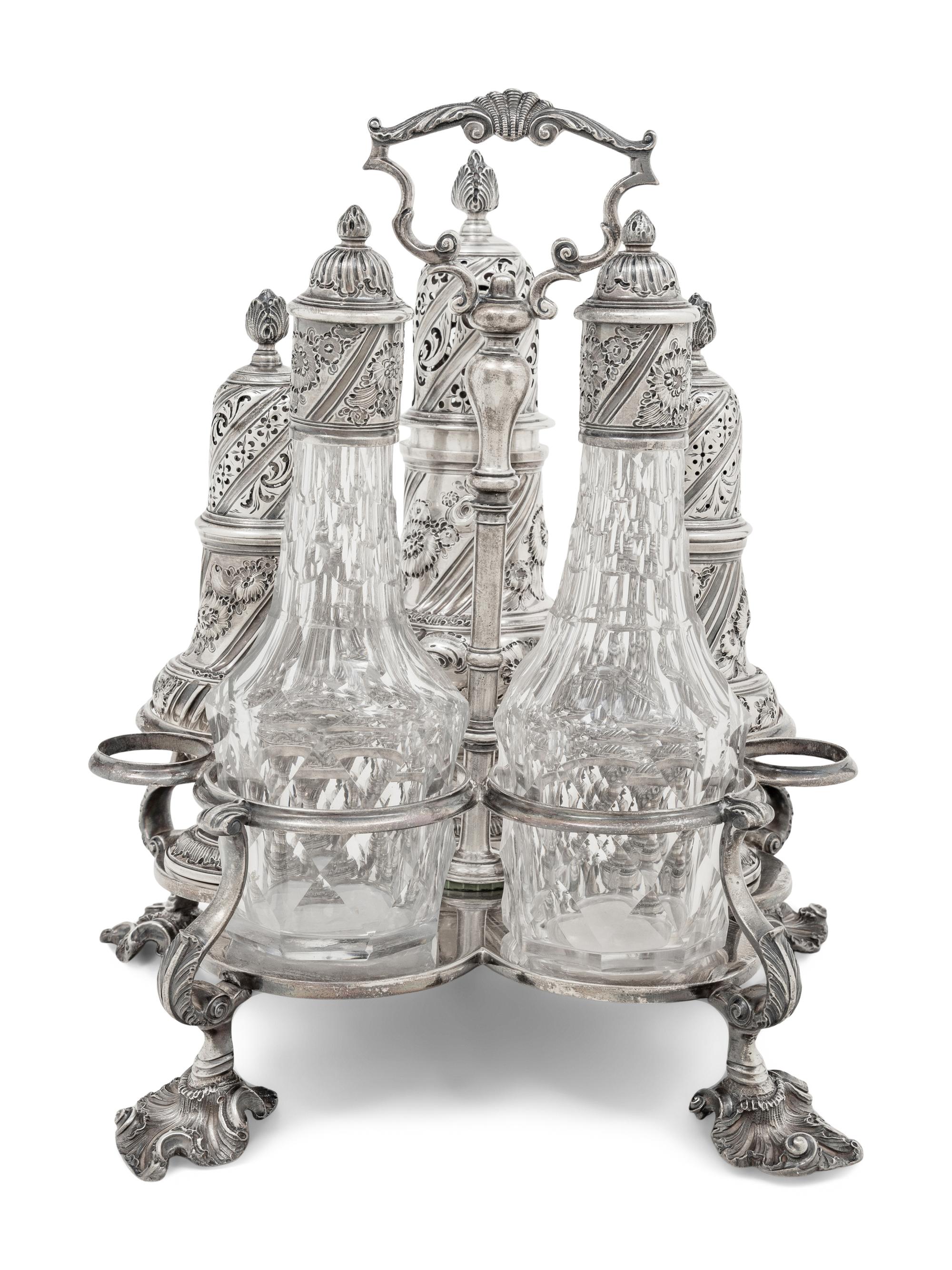 A George II Silver Cruet Stand