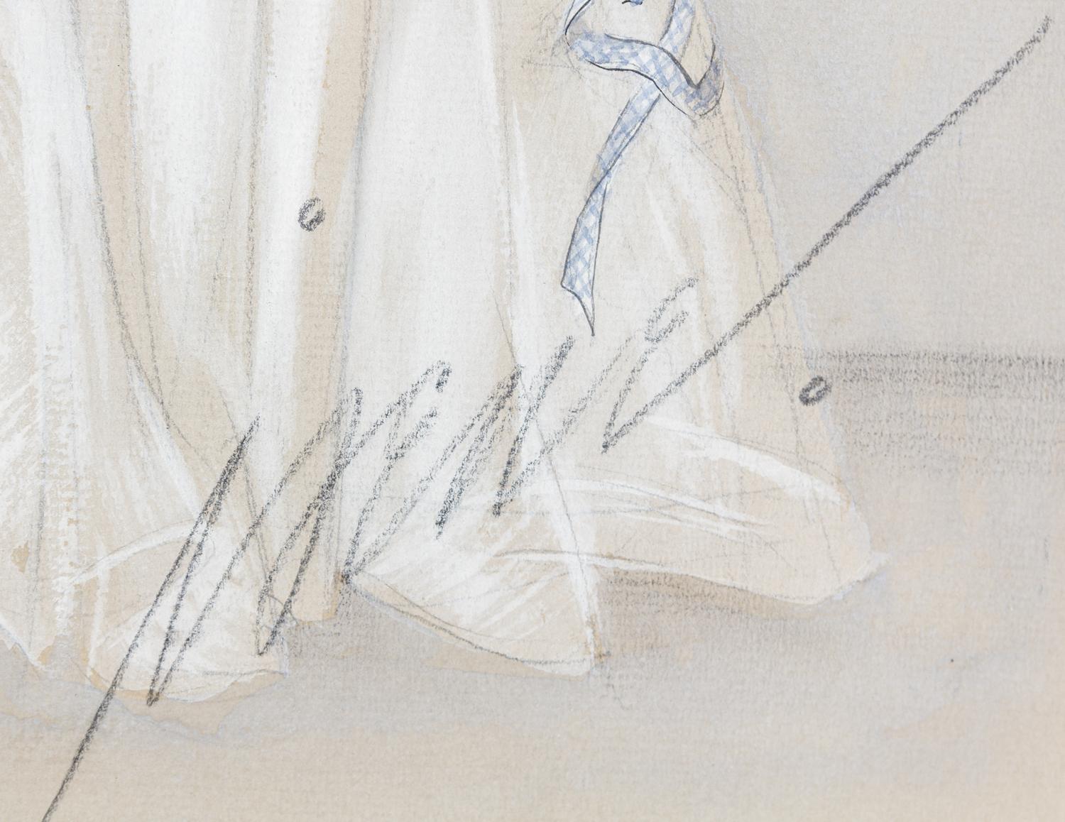 Artist Unknown, (20th Century), Fashion Illustrations (two works)