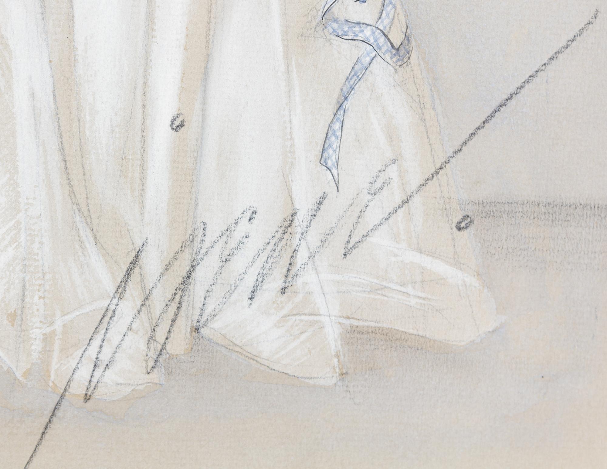 Artist Unknown, (20th Century), Fashion Illustrations (two works)