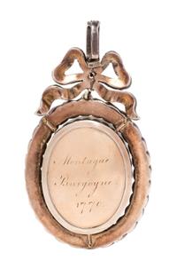 A Georgian Gold, Silver, Diamond and Portrait Miniature Pendant, Circa 1770, 28.50 dwts.