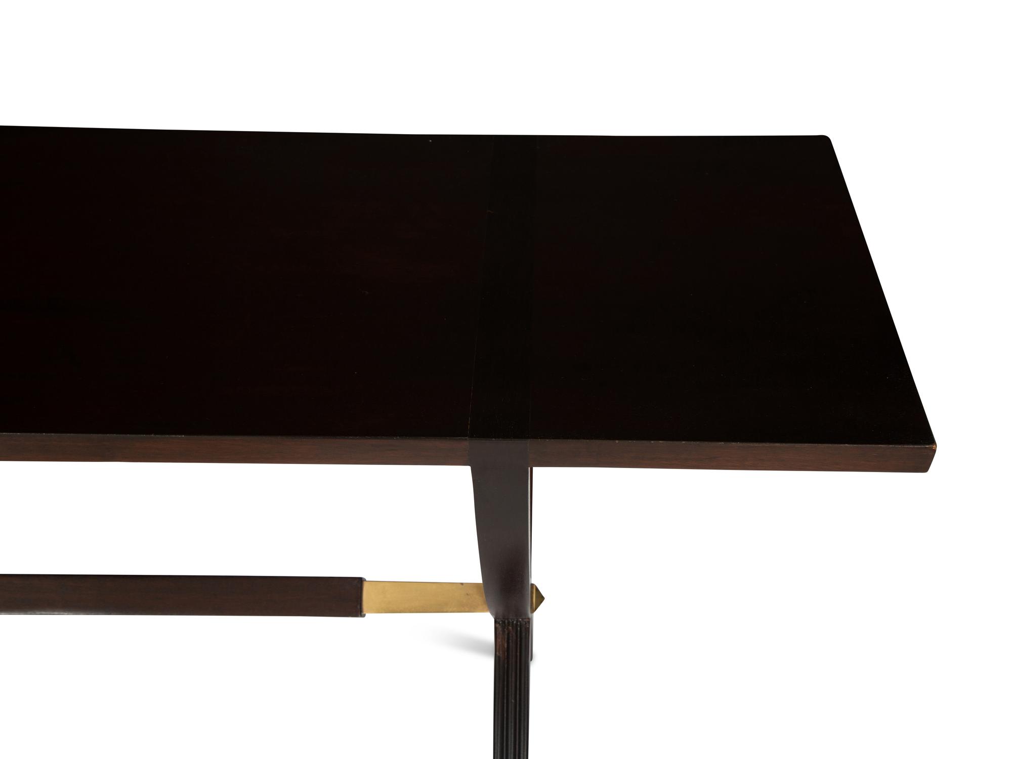 A Dunbar Mahogany Console Table with Gilt Metal Mounts