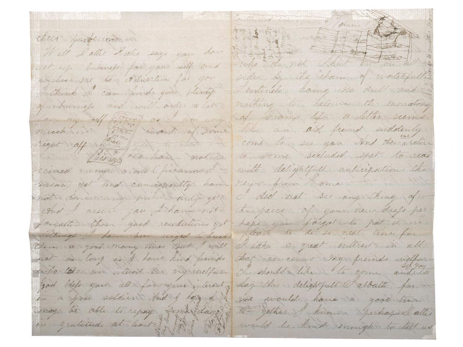 [GOFF, Orlando S. (1843-1916)] -- [CIVIL WAR] -- [EARLY PHOTOGRAPHY]. Civil War letters of Orlando S. Goff, Co. K, Connecticut 10th Infantry, accompanied by post-war letters describing his entry into the trade of photography.