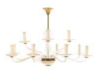 Venetian, SECOND HALF 20TH CENTURY, a pair of glass chandeliers