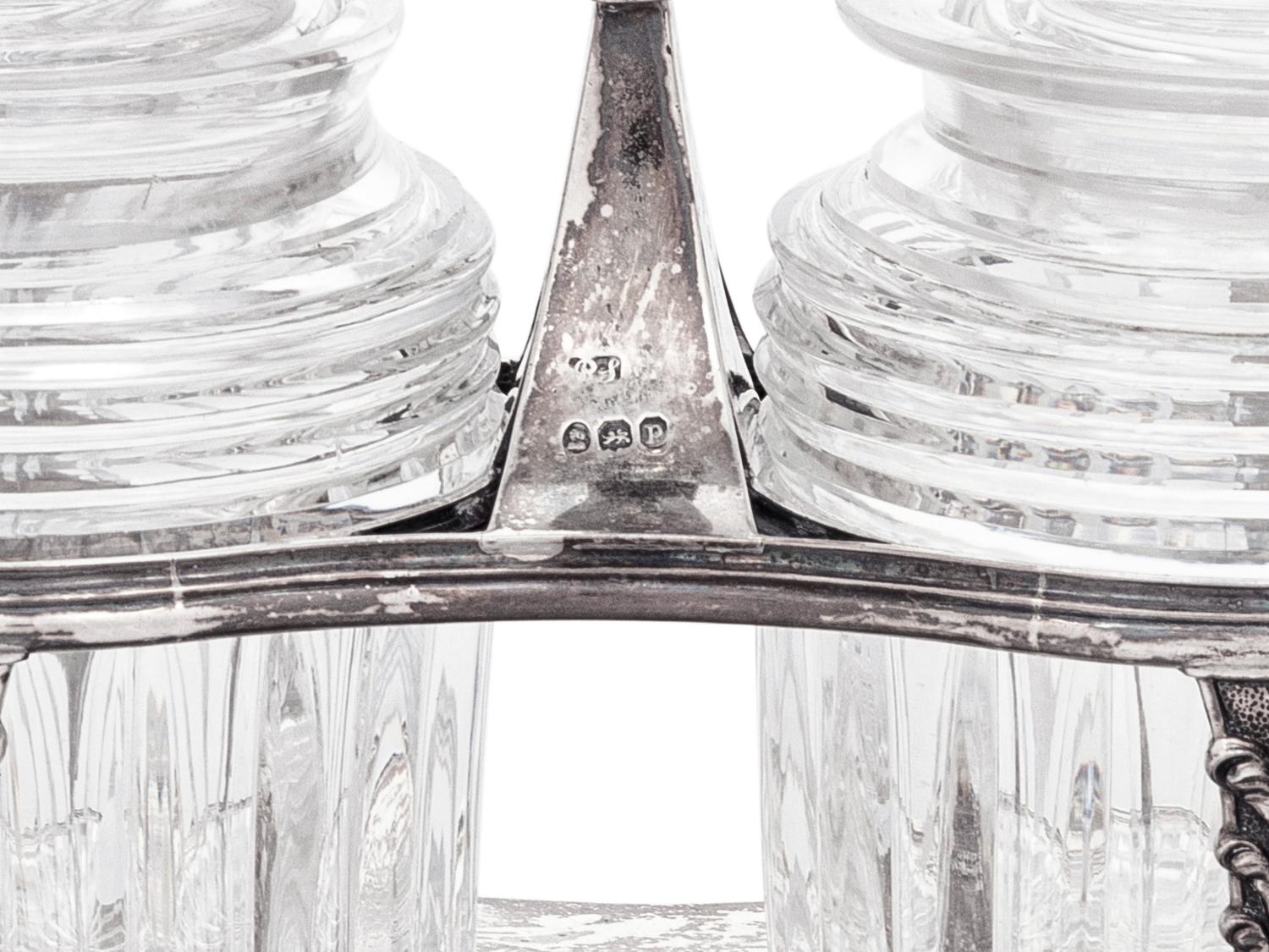 A George III Silver Two-Jar Cruet