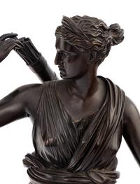 A French Patinated Bronze Figure of Diana of Versailles