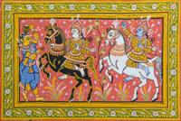 Two Pattachitra Paintings Each: Height 8 x width 12 inches. — 20TH CENTURY