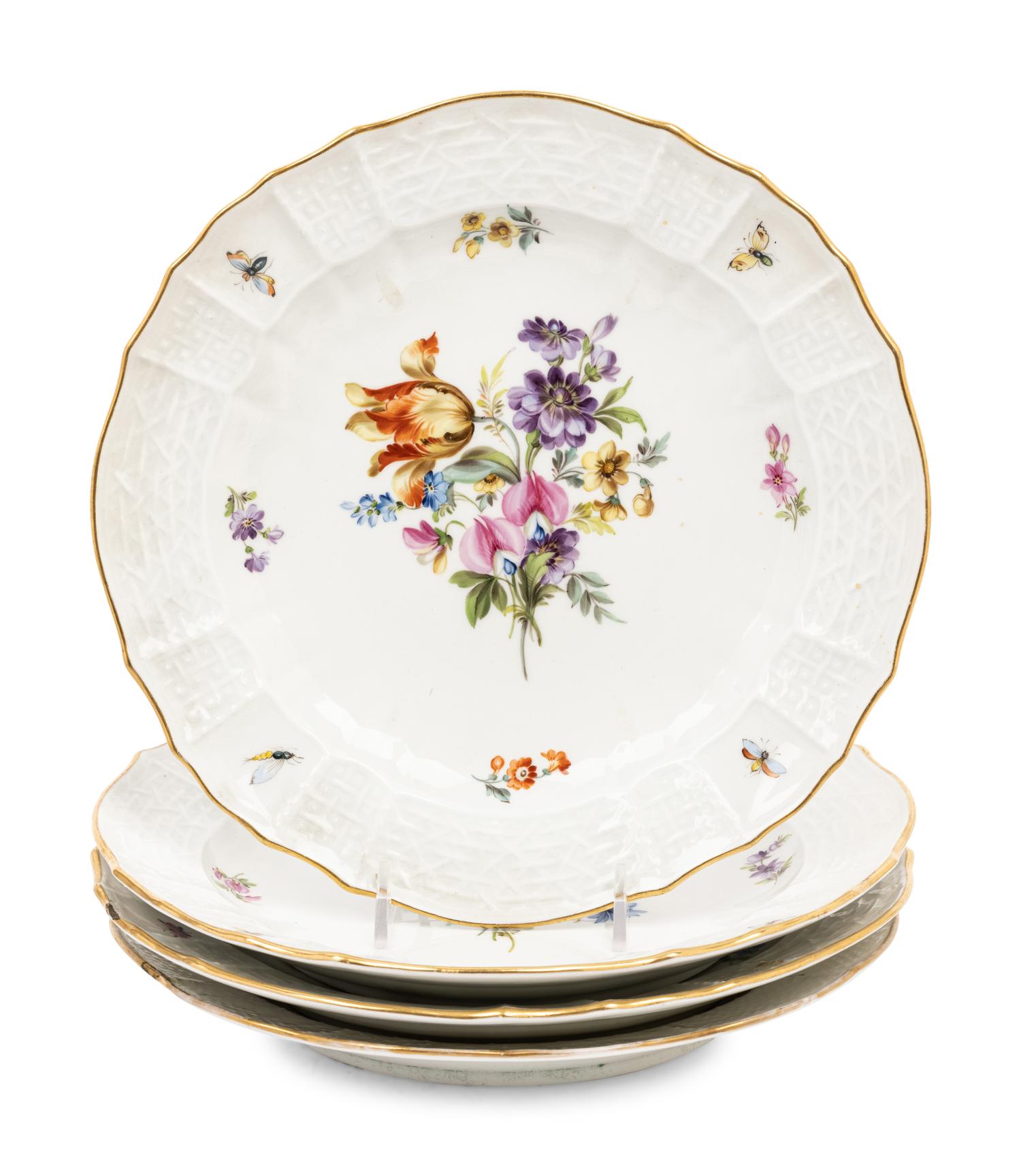 A Set of Meissen Porcelain Plates