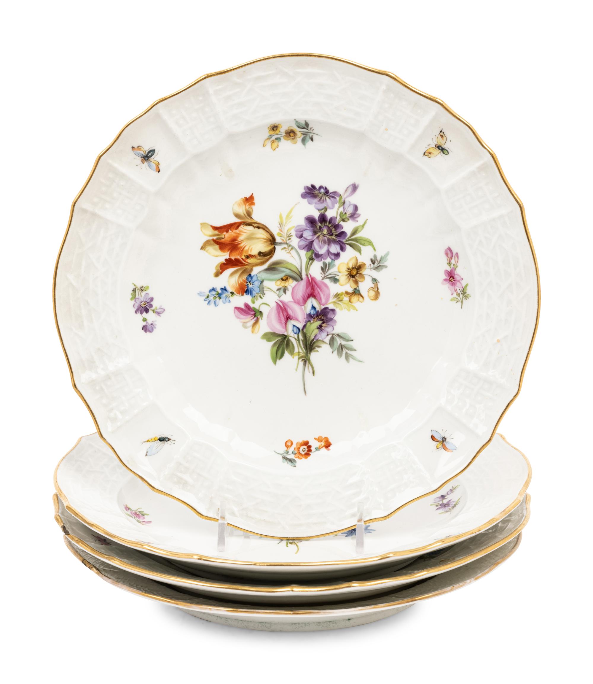 A Set of Meissen Porcelain Plates