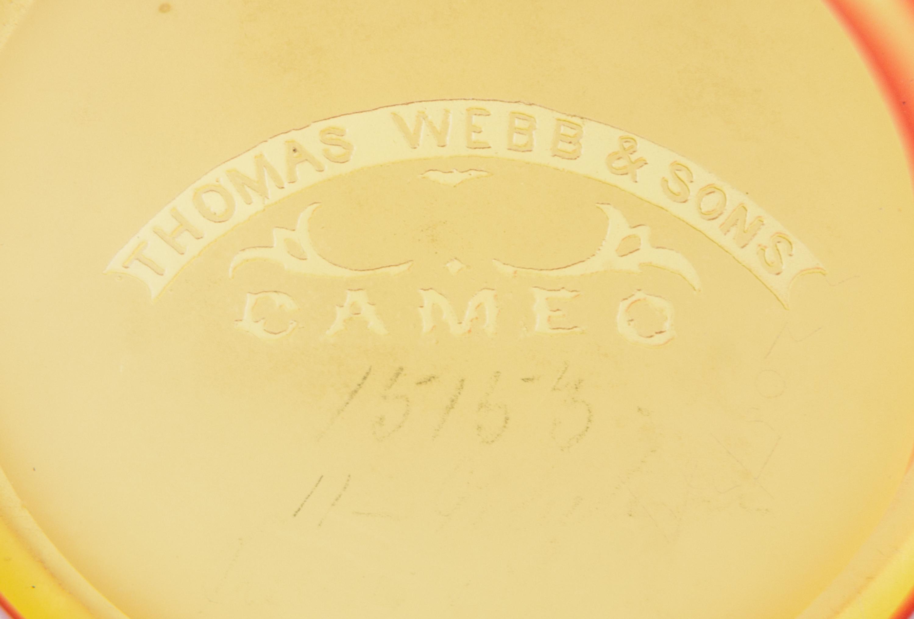 A Thomas Webb & Sons Cameo Glass Vase Heigh 10 3/4 inches