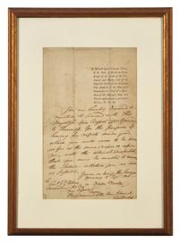 [British Isles] Nelson, Horatio. Manuscript Document, signed