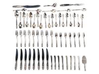 A Georg Jensen Acorn Silver Flatware Service