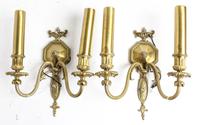 A Pair of Neoclassical Two-Light Sconces Height 12 1/2 inches overall. — 20TH CENTURY