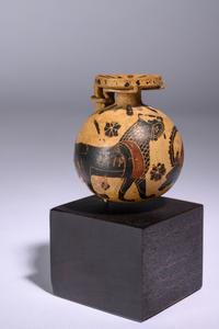 Two Corinthian Black-Figured Vessels: An Aryballos and An Alabastron