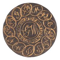 [WASHINGTON, George (1732-1799)]. Long Live the President, "linked states" inaugural button. N.p., 1789.