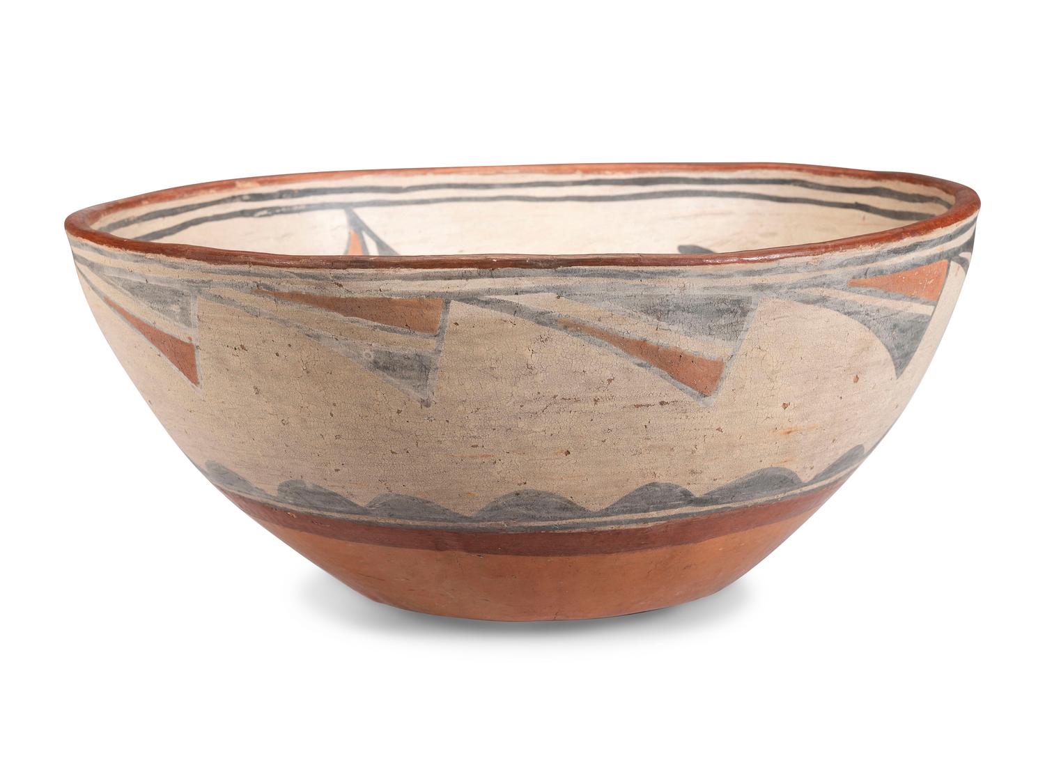 San Ildefonso Polychrome Pottery Bowl