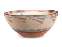 San Ildefonso Polychrome Pottery Bowl