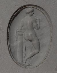 A Neoclassical Gold and Glass-Cast Finger Ring with the Goddess Venus