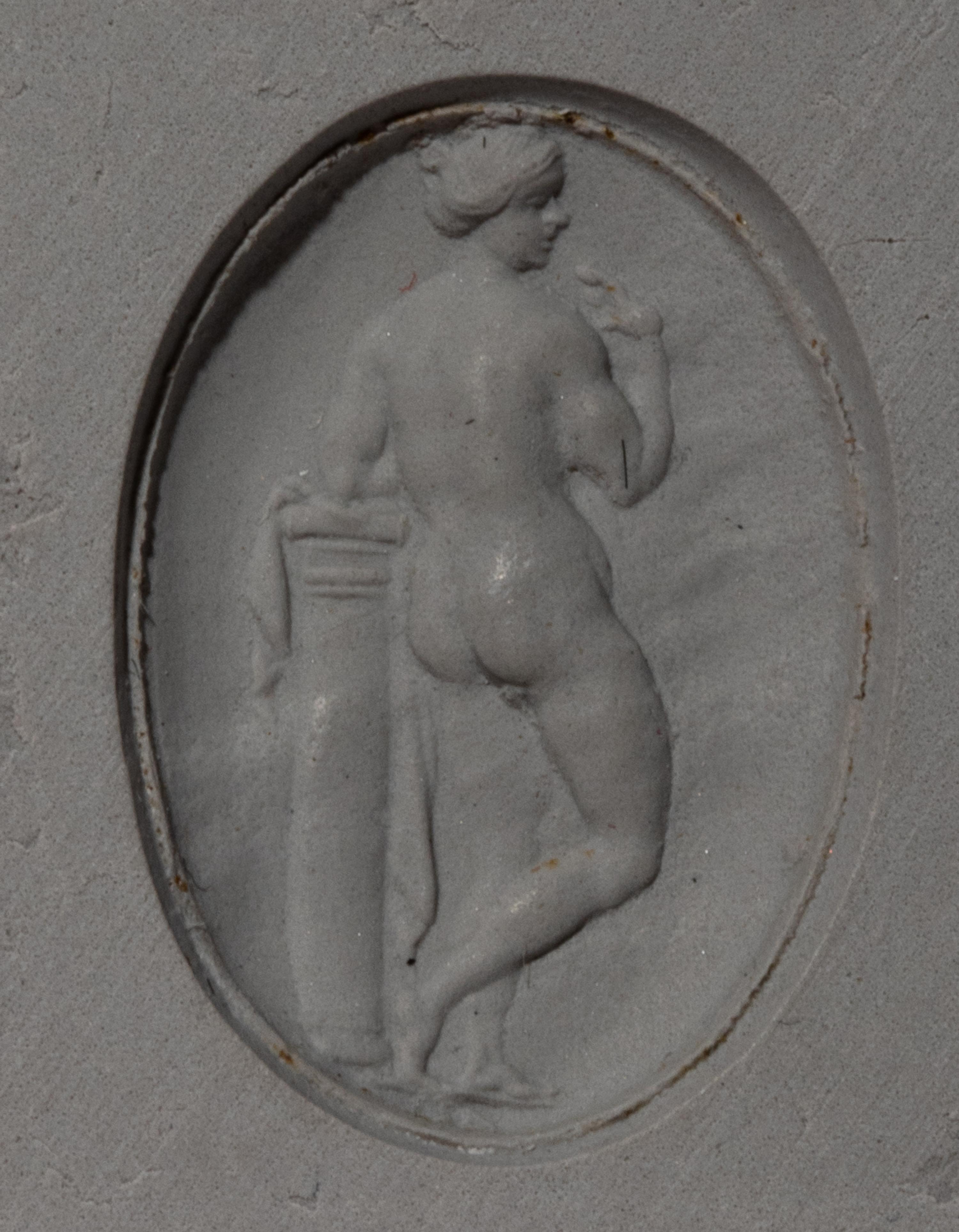 A Neoclassical Gold and Glass-Cast Finger Ring with the Goddess Venus