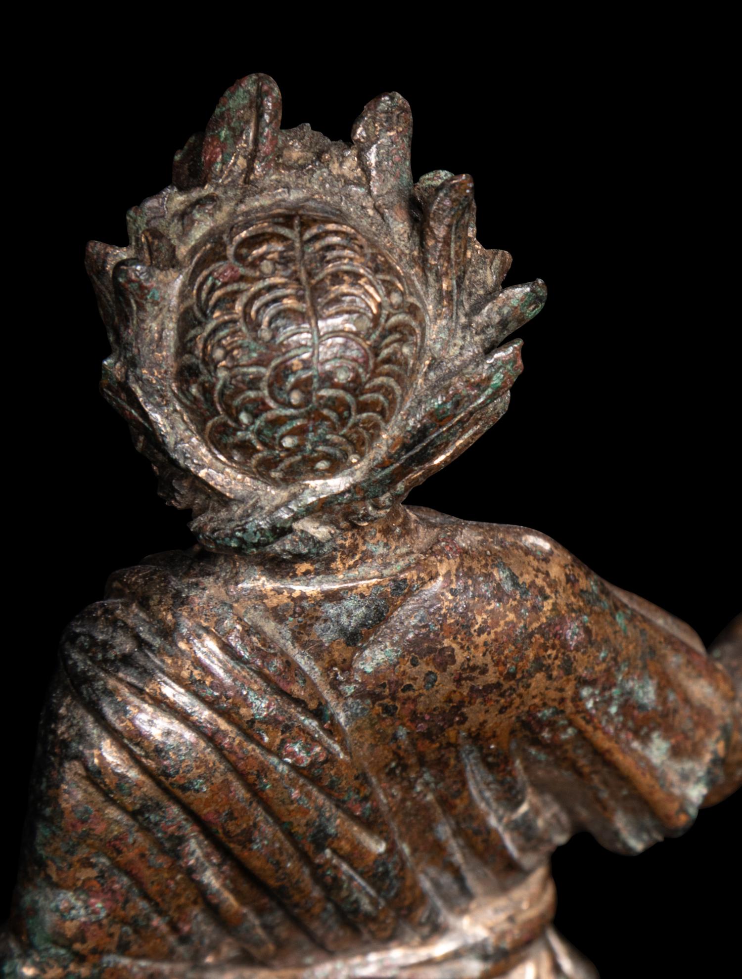 A Roman Gilt Bronze Lar