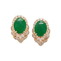 JADE AND DIAMOND EARRINGS