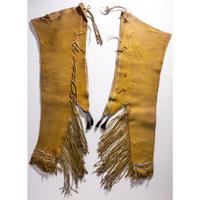 Kiowa Beaded Hide Leggings