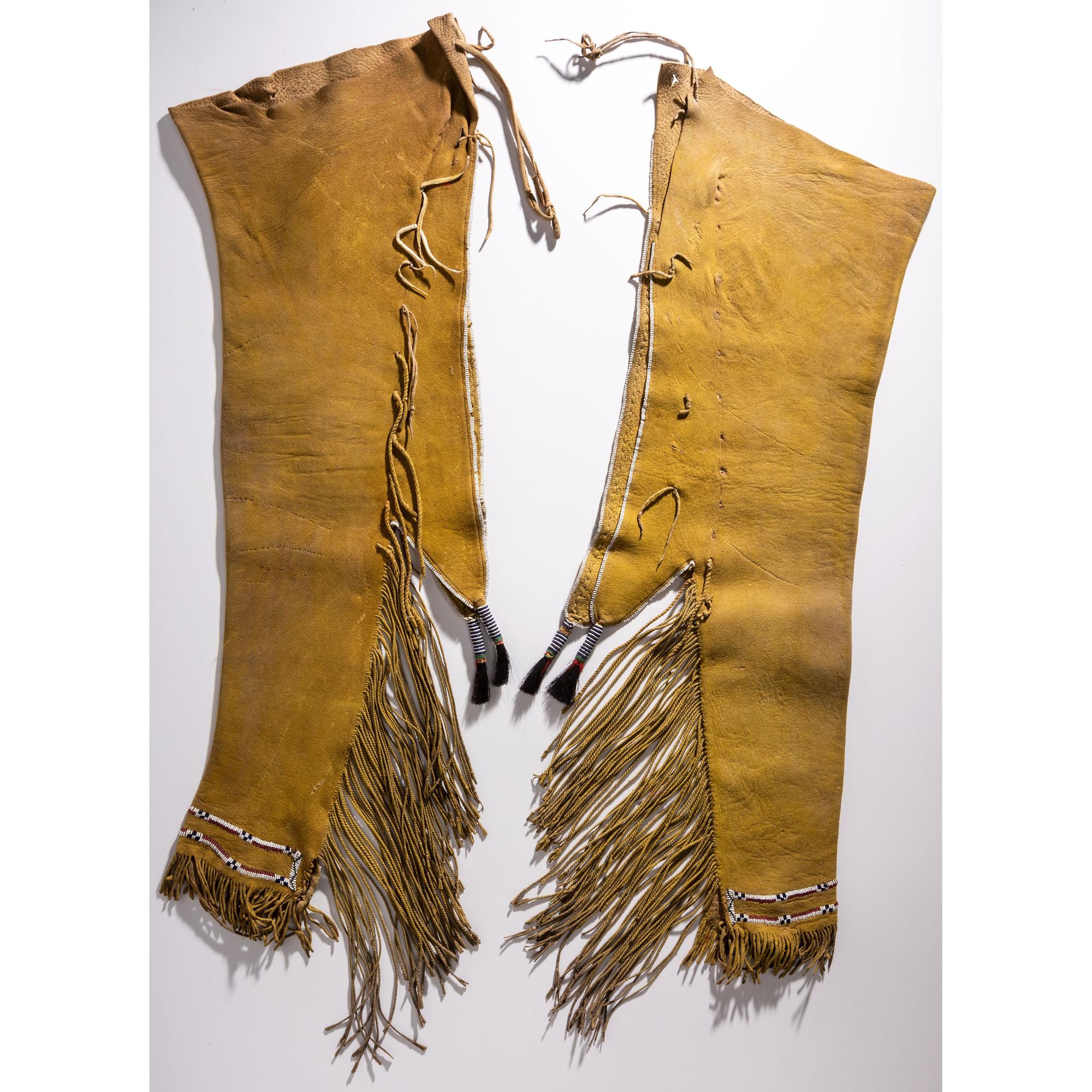 Kiowa Beaded Hide Leggings
