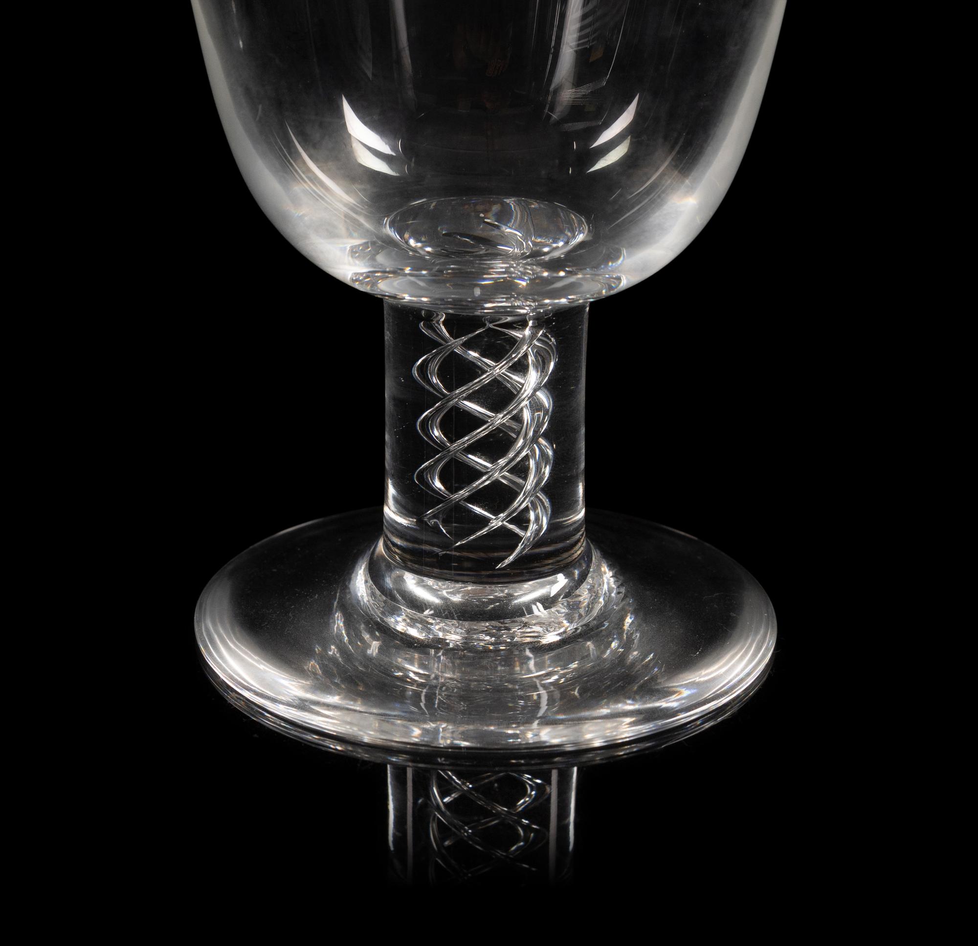Thirty-Six Steuben Twist Stem Wine Glasses