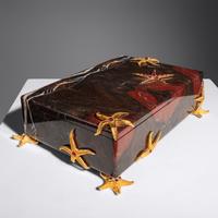 Silver and Ruby Mounted Marble Box