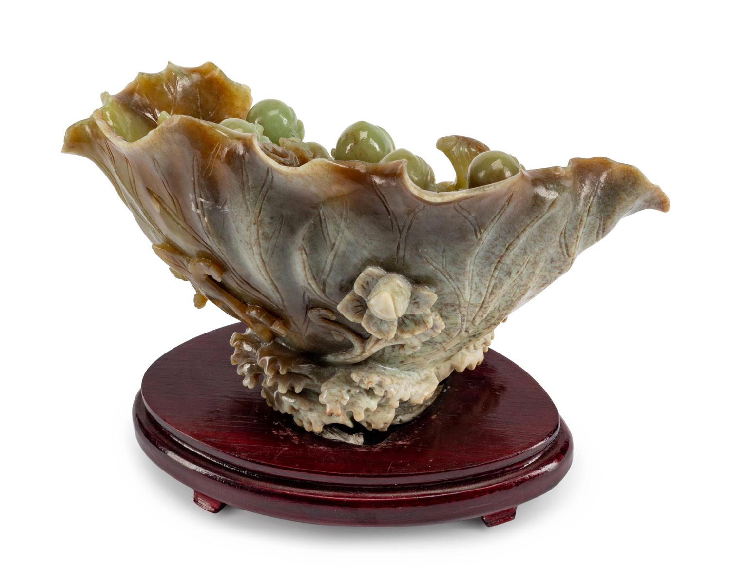 Chinese Carved Jadeite Group of Five Lohans