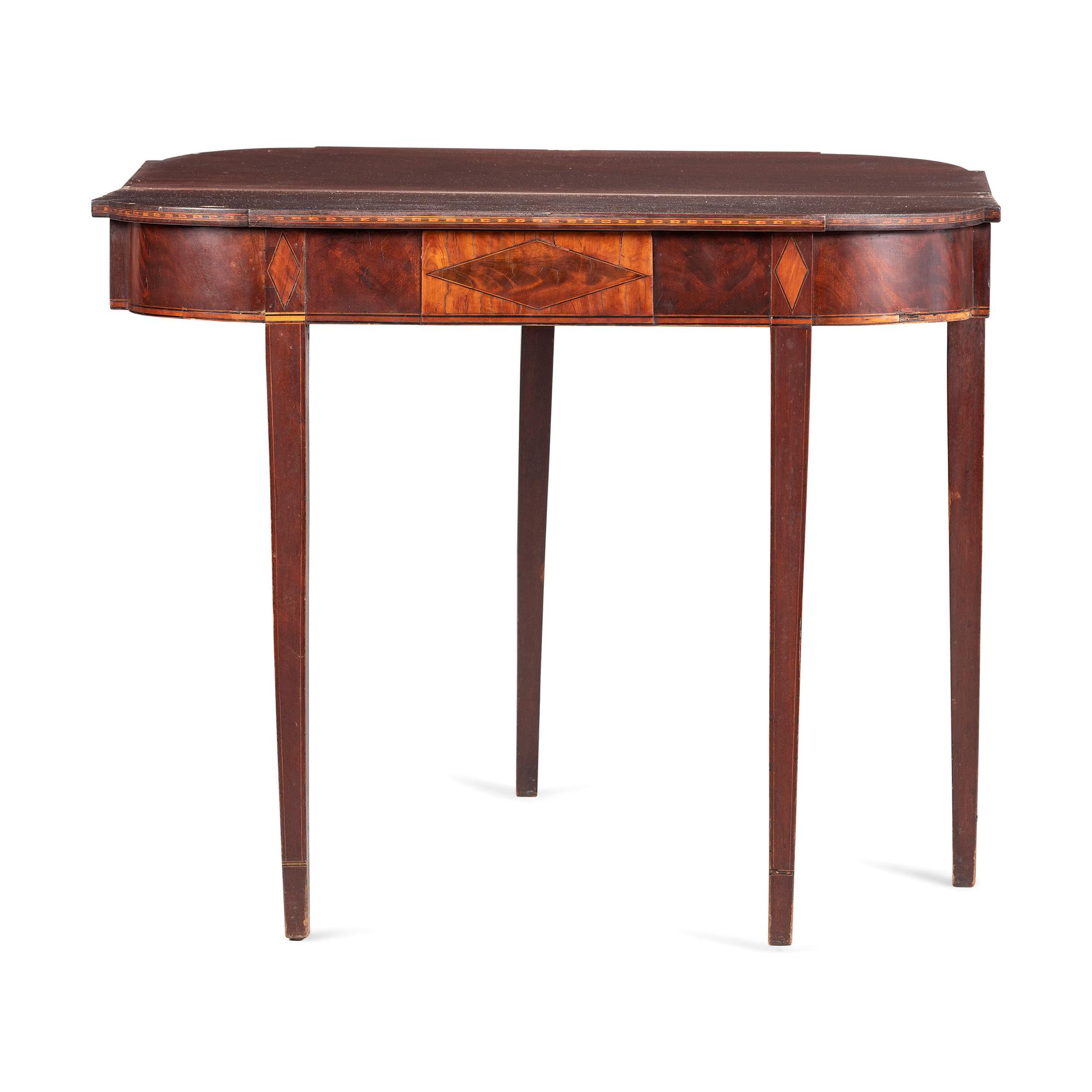 A Federal Inlaid Mahogany Games Table