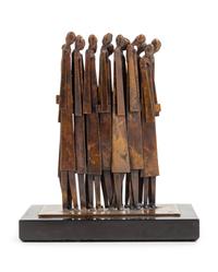 Artist Unknown (20th Century) Figural Group bronze stamped…