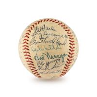 A 1954 Cleveland Indians Teams Signed Autograph Baseball (Beckett Authentication Services)