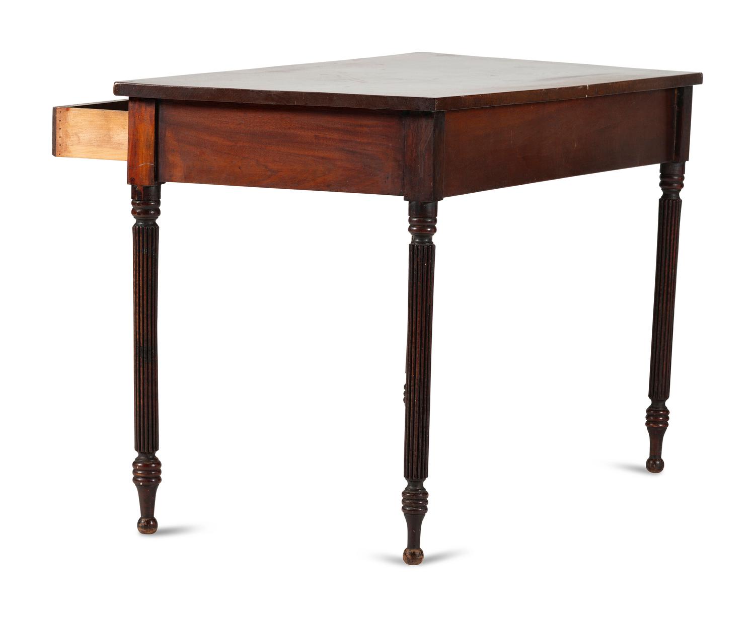 A Federal Style Figured Mahogany Serving Table