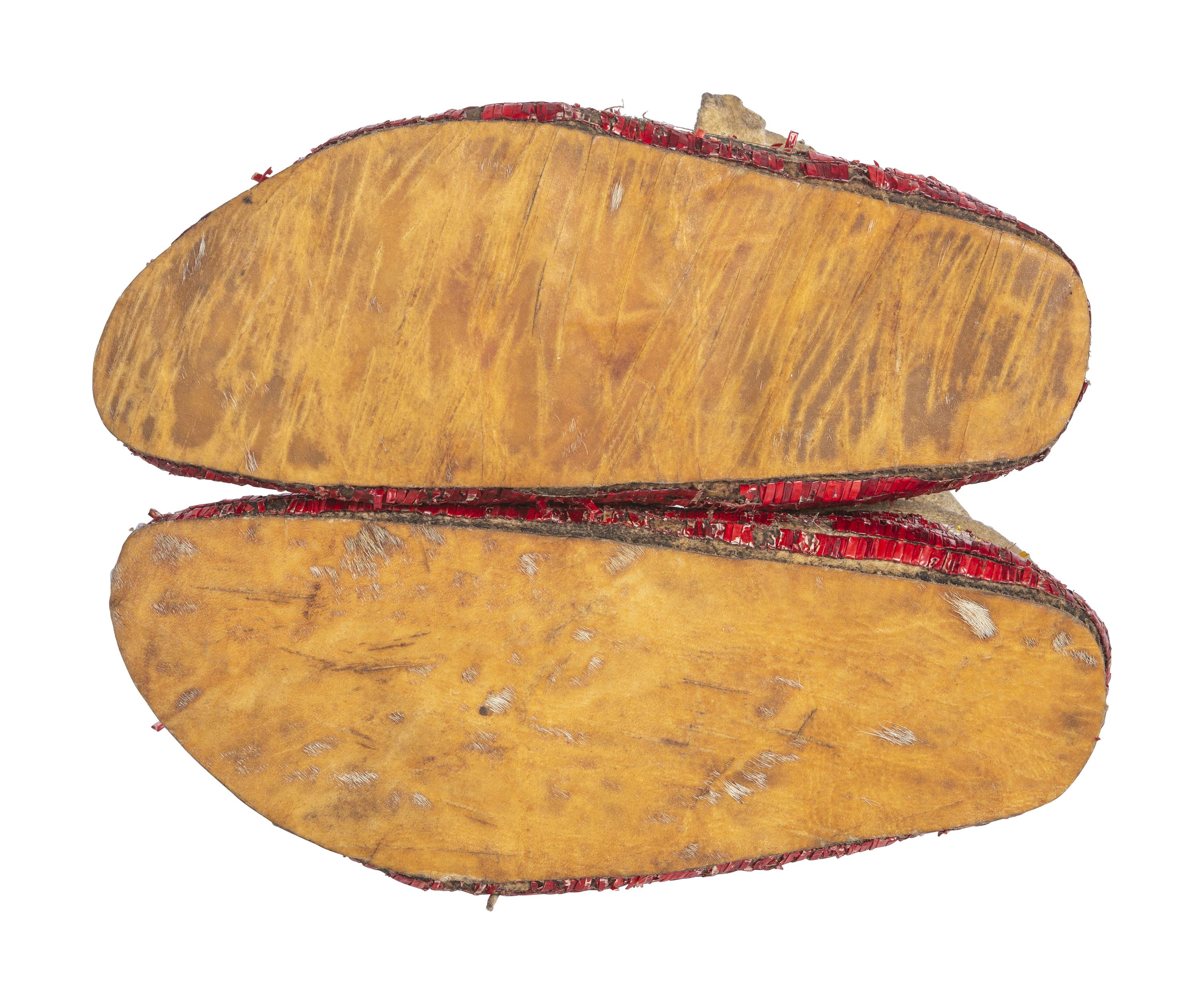Sioux Quilled Hide Moccasins